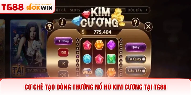 Cơ chế tạo dòng thưởng nổ hũ kim cương tại TG88