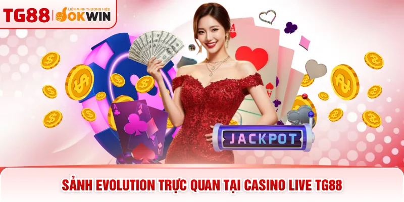 Sảnh Evolution trực quan tại casino live TG88